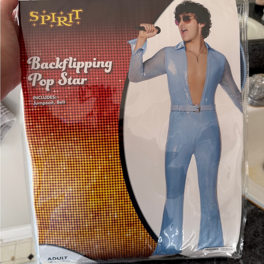 Spirit Blue Pop Star Jumpsuit Costume
